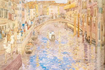 Maurice Prendergast Painting - Escena del canal veneciano Maurice Prendergast